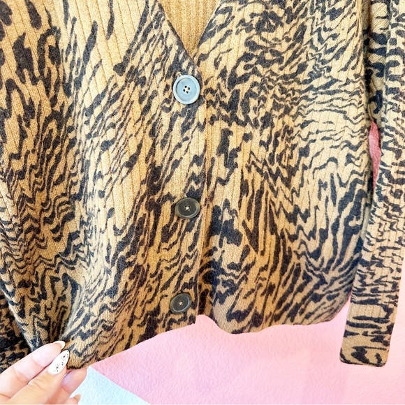 Madewell Tigerized Cameron Ribbed Cardigan Sweater in Coziest Yarn XXS - Picture 6 of 11